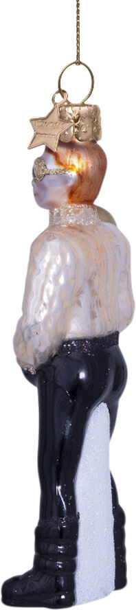 Vondels Ornament glass champagne ski boy H12. 5cm Champagne