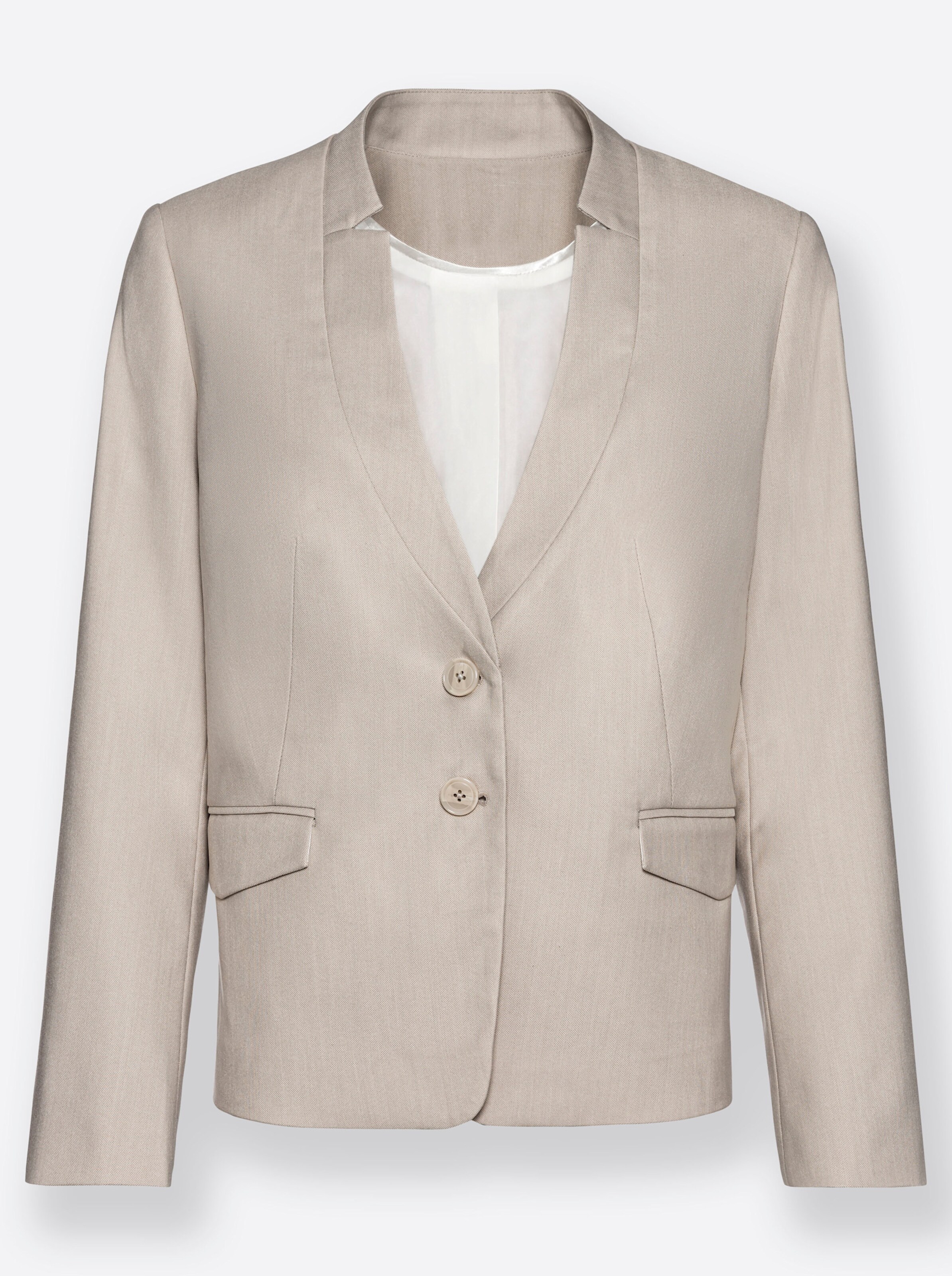 Blazer in sesam-ecru-meliert