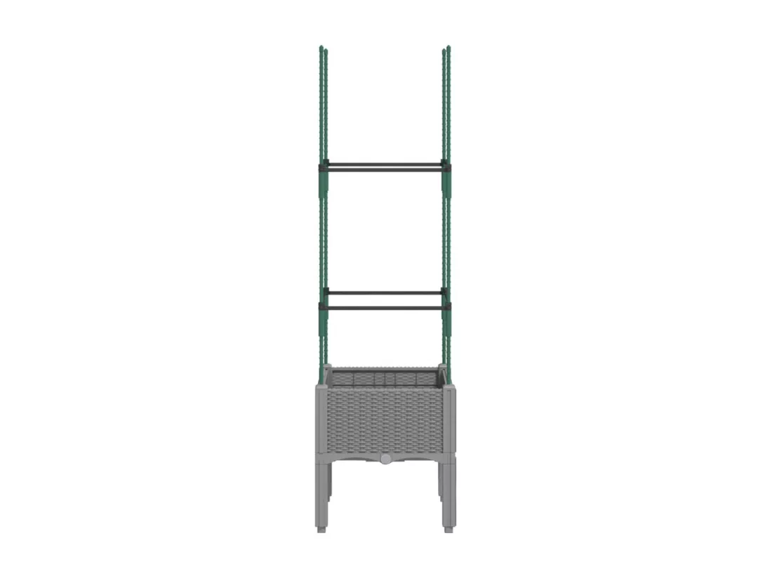 Jardinière bac lit surélevé grise 41 x 40 x 142 cm 02_0038358