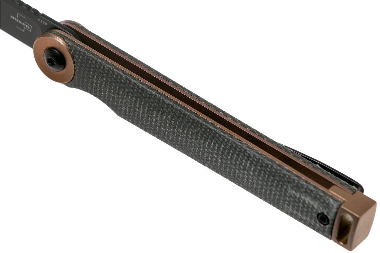 Böker Plus Kaizen Green Canvas Micarta 01BO391 zakmes