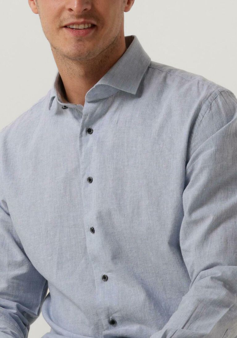 PROFUOMO lichtblauwe profuomo klassiek overhemd shirt cutaway sc cotton linnen