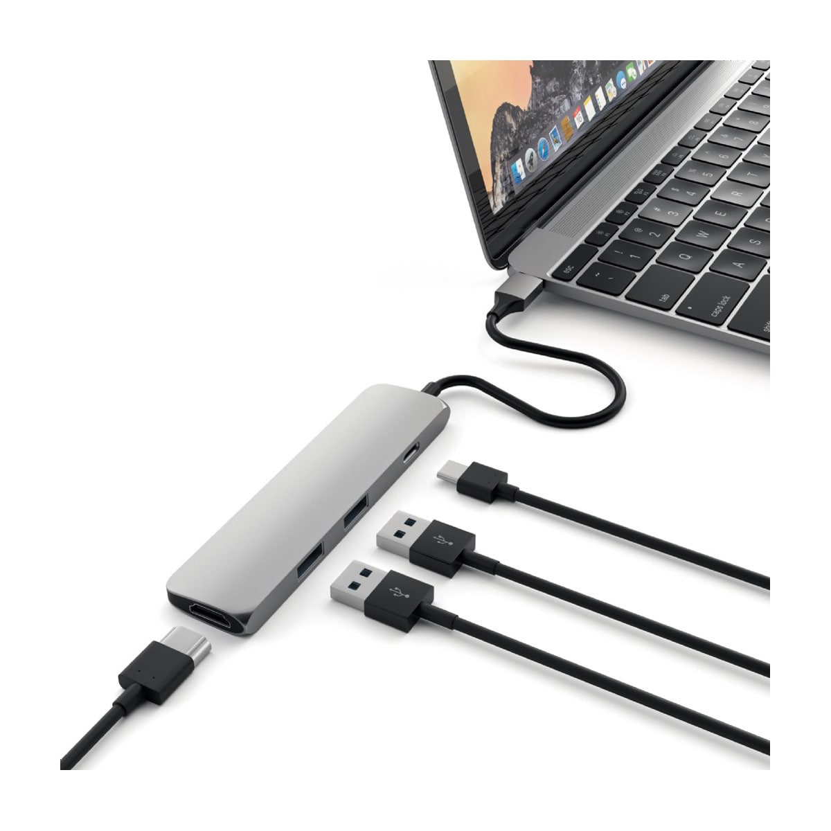 Satechi Type-C Slim Multi-port Adapter 4K Space Gray