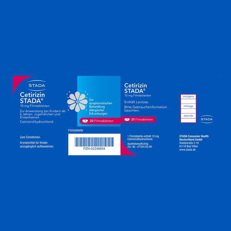 Cetirizin STADA 10 mg Filmtabletten, 20 St