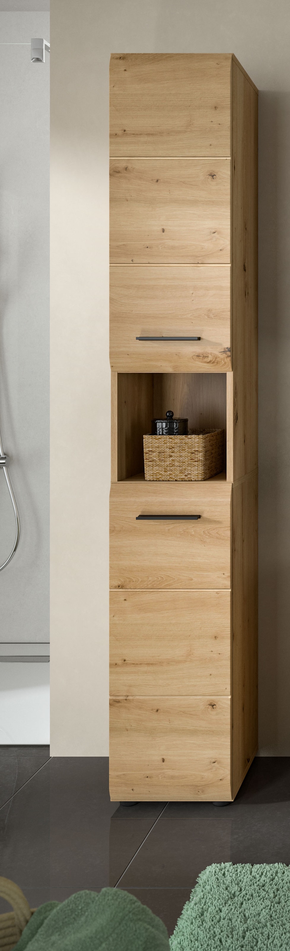 INOSIGN Stauraumschrank 1 Stk. tlg. Florenz, Badschrank hoch, Artisan Oak NB, 185 cm Hoch