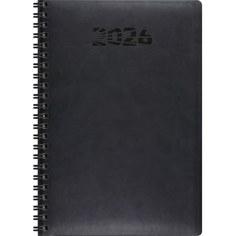 Simplex Agenda 2026 Simply Flex, Balacron, A5, 1 Woche / 2 Seiten, schwarz