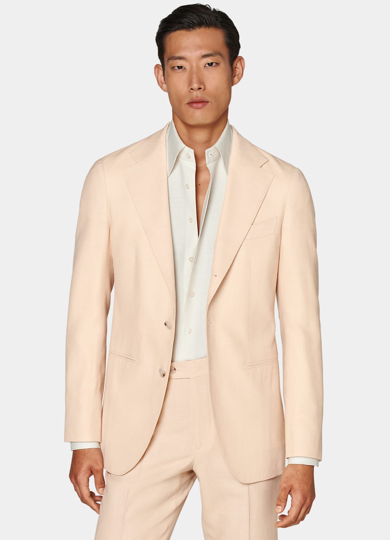 Costume Havana coupe Tailored rose clair