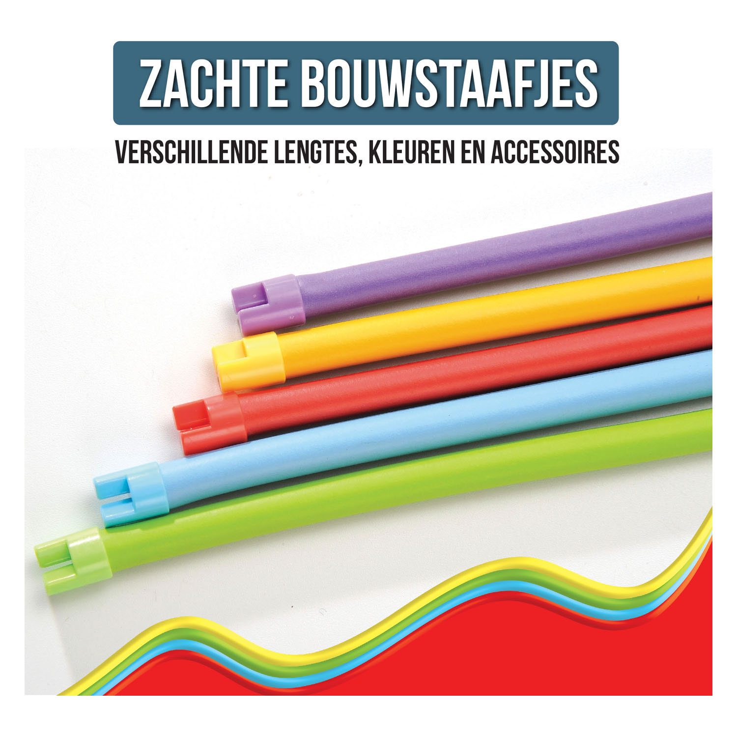 Spaghetteez Wiggly Roadsters Flexibele Bouwstaafjes, 46dlg.