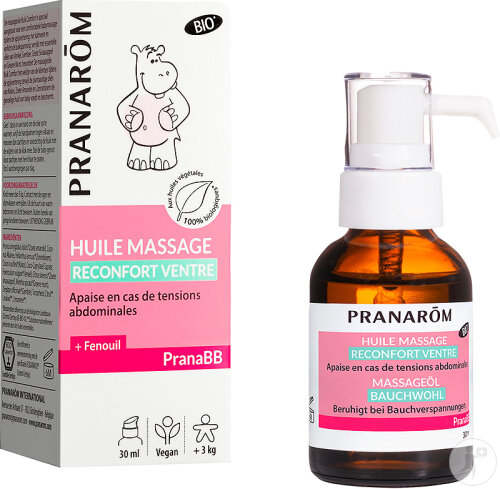 Pranarôm PranaBB Huile Massage Réconfort Ventre Bio Pompe 30ml