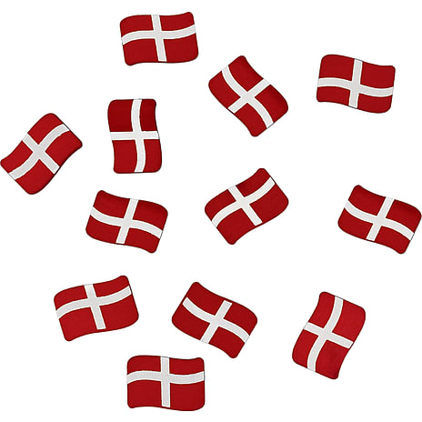 Salling træstrøflag 50-pak - Rød/hvid