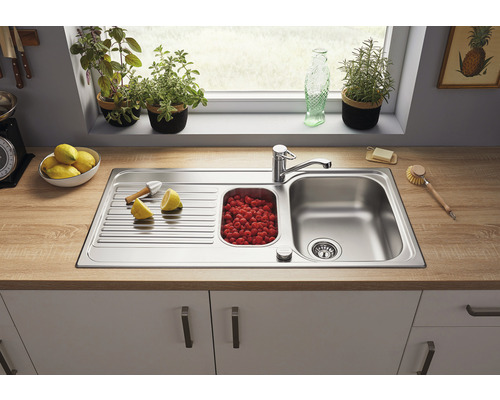 Blanco TIPo II 6 S spoelbak, 1000 x 500 mm, roestvrij staal, geborstelde afwerking, 526622