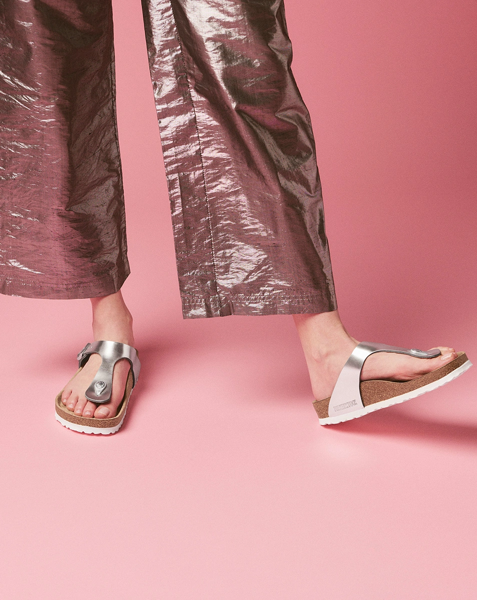 Zehentrenner GIZEH SFB LENA in metallic sillver