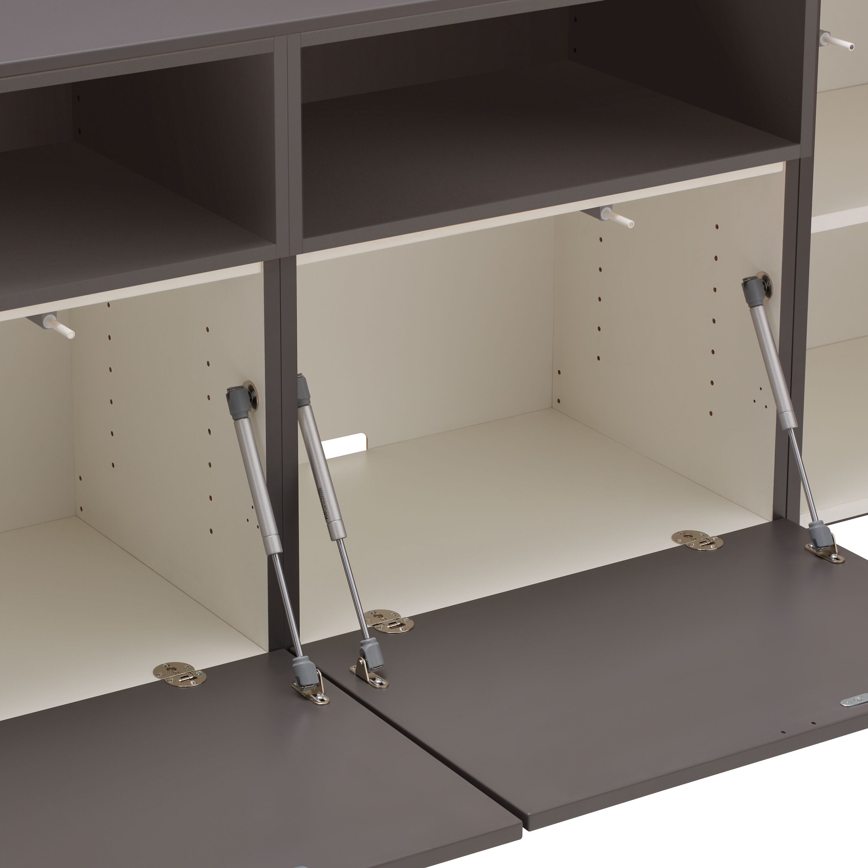 TILL Sideboard - Dunkelgrau / B: 224.0 cm x T: 41.0 cm x H: 78.3 cm