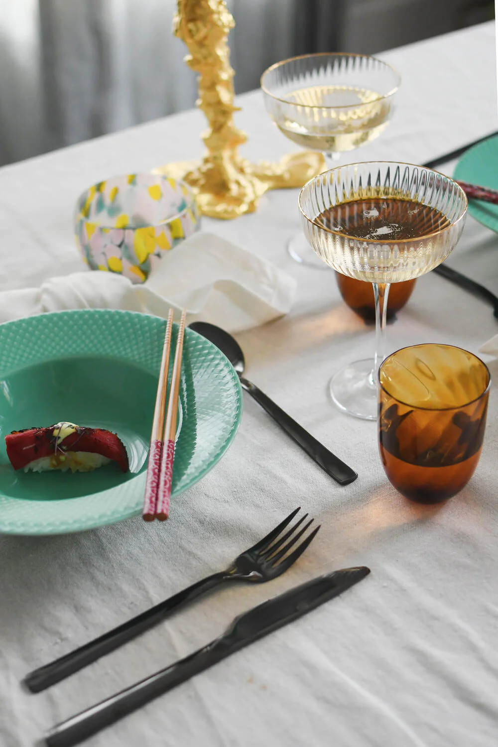 Lyngby Glas  Palermo Cocktailglas, guldfarvet - 4 stk.