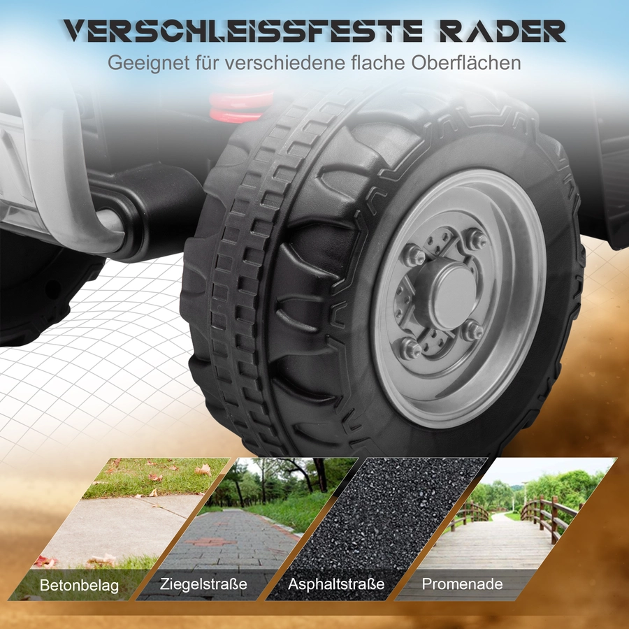 AIYAPLAY Kinderquad mit LED schwarz