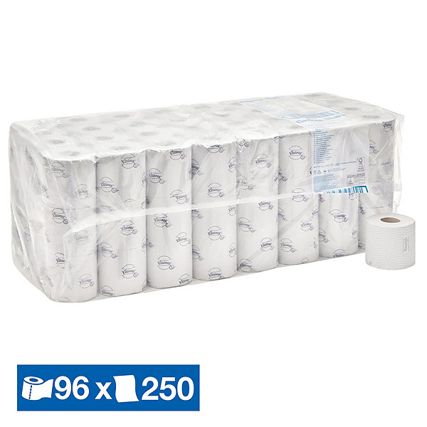 Papier toilette Kleenex 2 épaisseurs, lot de 96 rouleaux