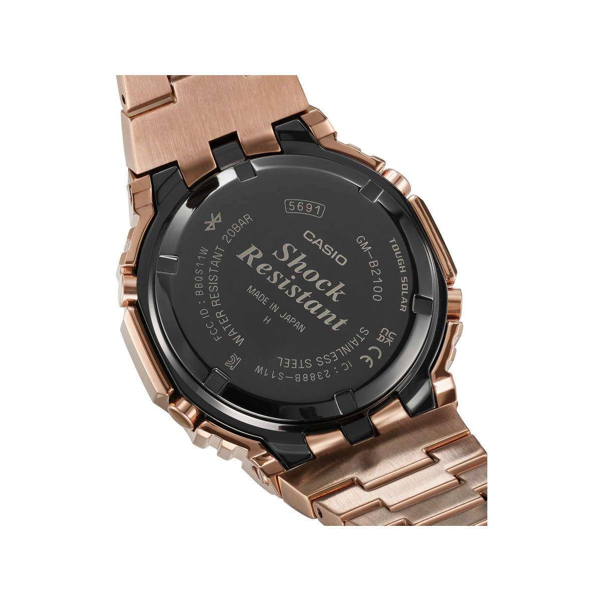 Montre CASIO G-SHOCK homme bracelet acier inoxydable bronze