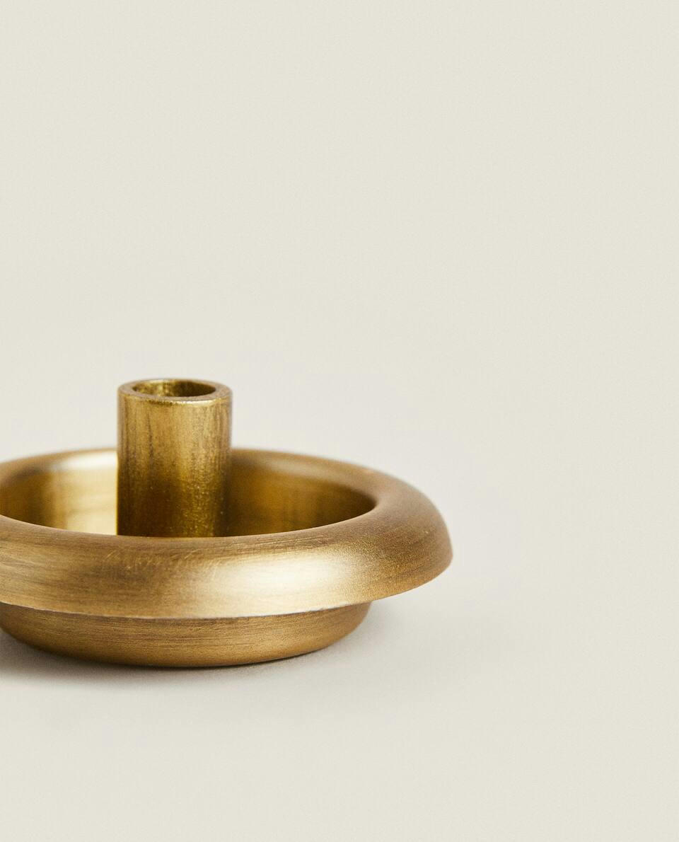 PORTA-VELAS DOURADO