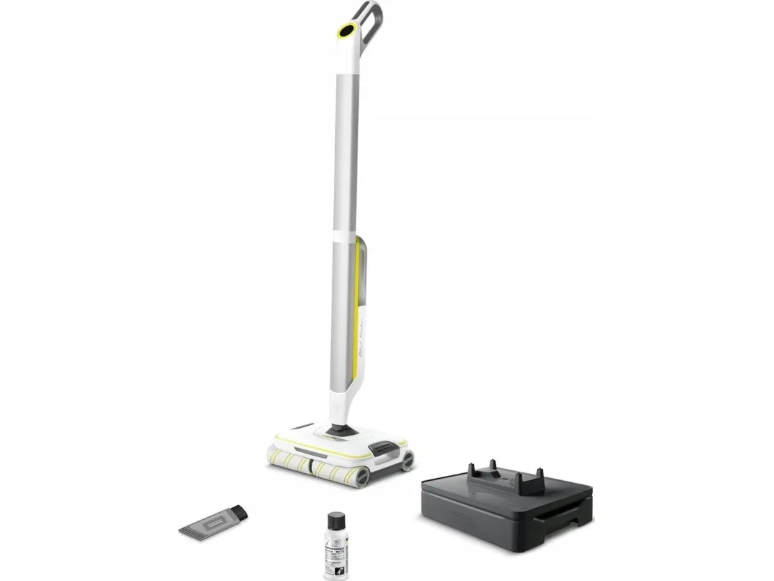 Kärcher FC 8 Smart Signature Line, Elektrisk kost, Poseløs, Sølv, Hvid, Gul, 0,4 L, 0,4 L, Våd