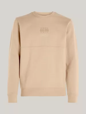 Moletom com gola redonda e logo tonal