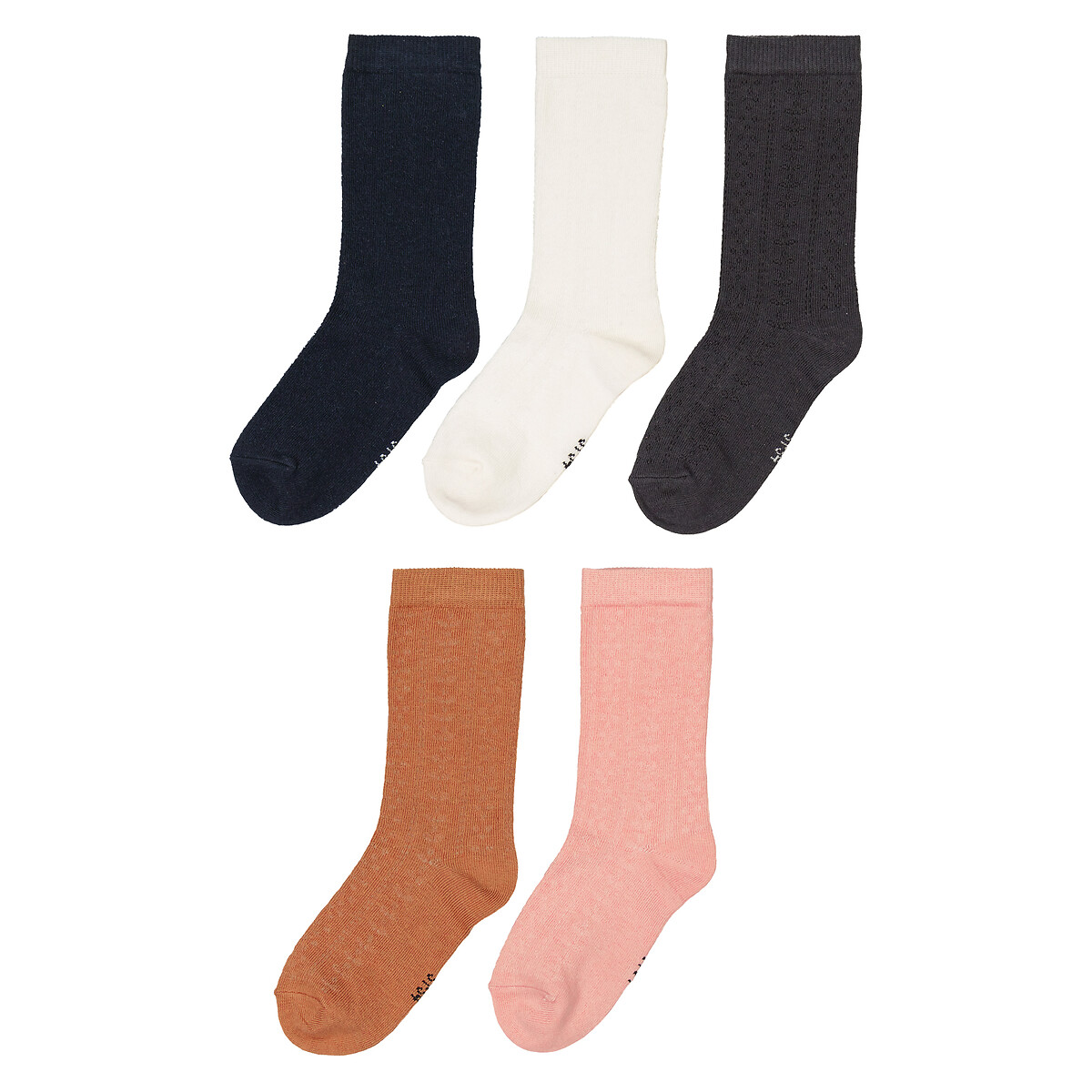 COLEÇÃO LA REDOUTE<br>Conjunto de 5 pares de almofadas em ponto ajour