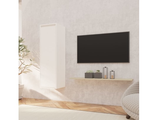 VIDAXL - Etagère Armoire murale blanc 30x30x100 cm bois de pin massif
