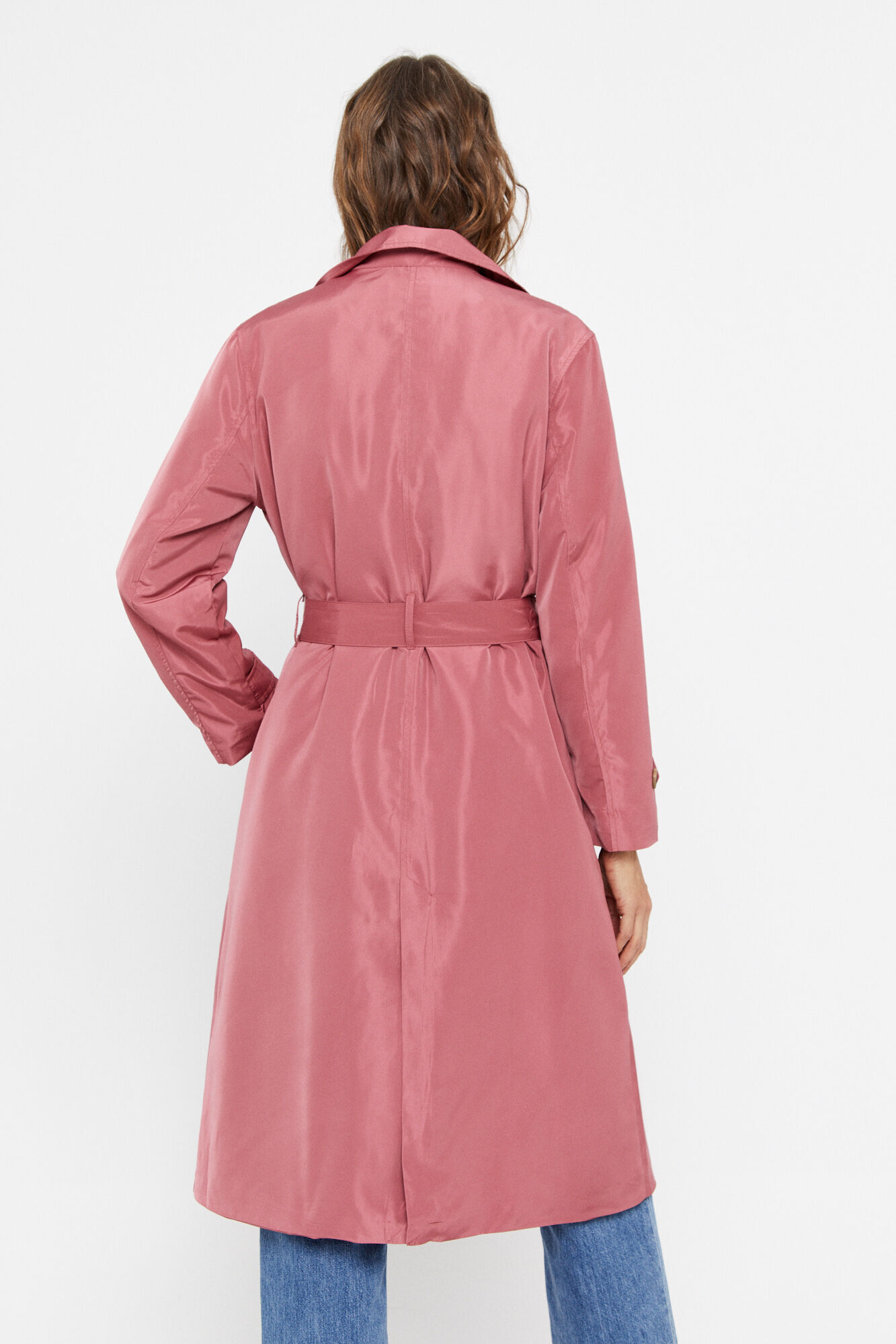 Gabardine técnica repelente à água. - Rosa