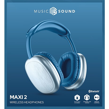 Music Sound maxi 2 trådløse on-ear høretelefoner - blå
