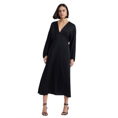 Robe femme Midi Satinee Decolette V PLEASE
