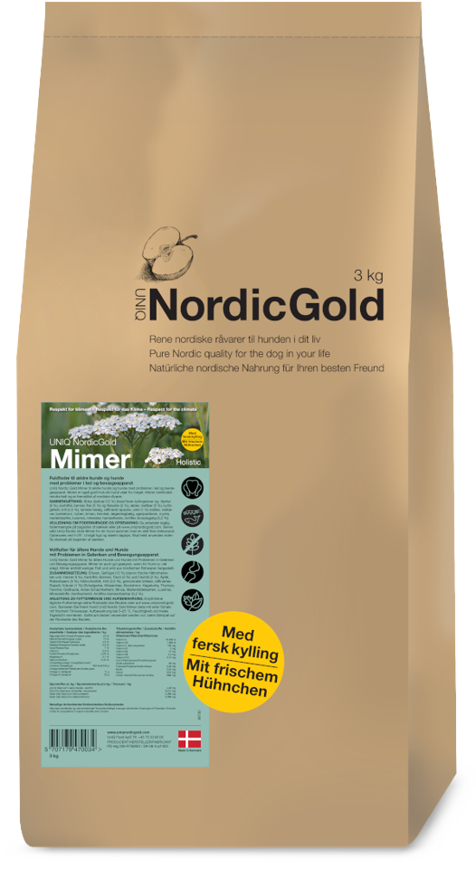 UniQ - Nordic Gold Mimer Senior hundefoder 10 kg