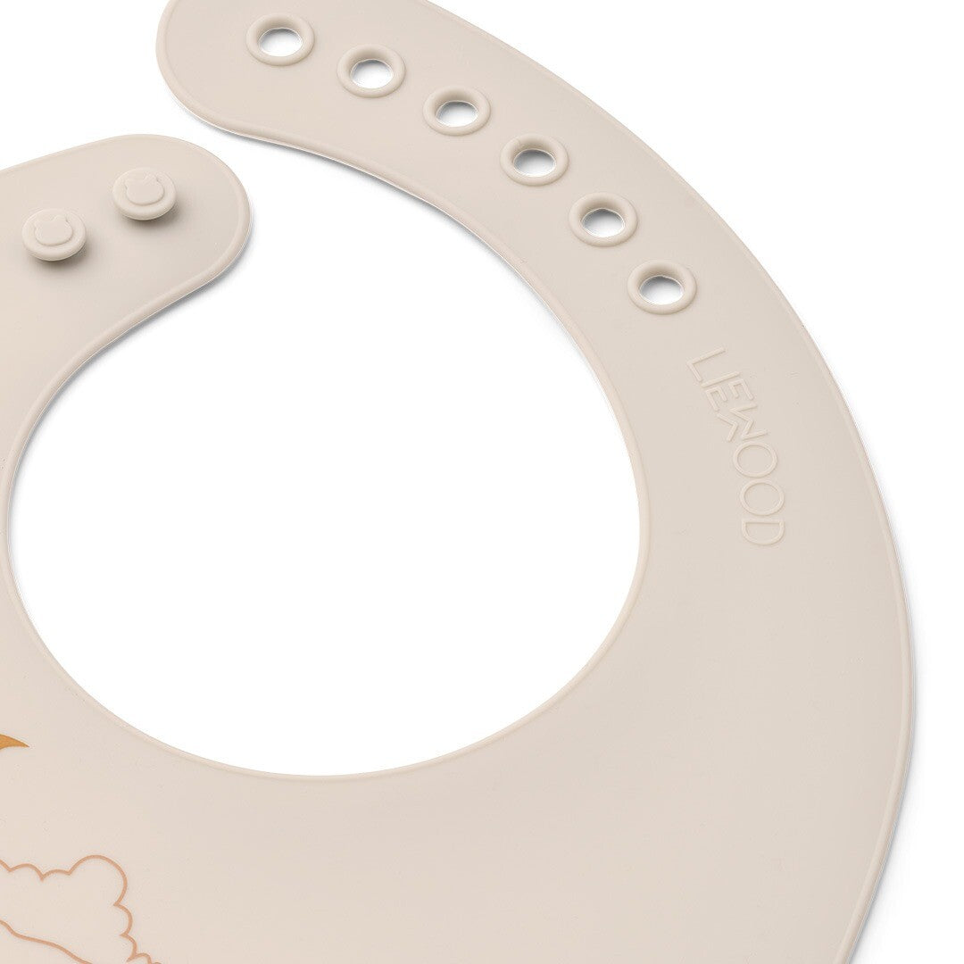 Liewood siliconen slabbetjes tilda - dream ecru