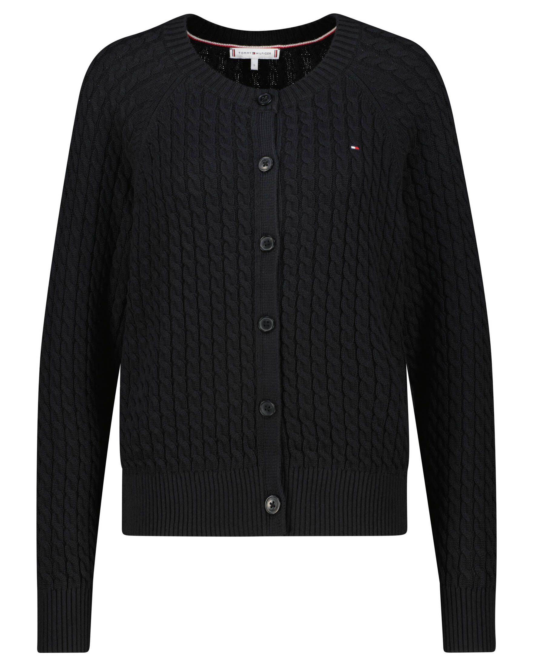 Tommy Hilfiger| Damen Strickjacke CO MINI CABLE C-NK CARDIGAN