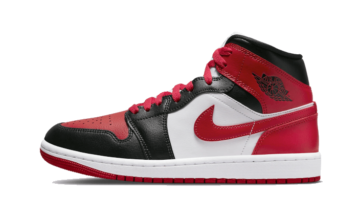 Air Jordan 1 Mid White Bred Toe - 48h Delivery
