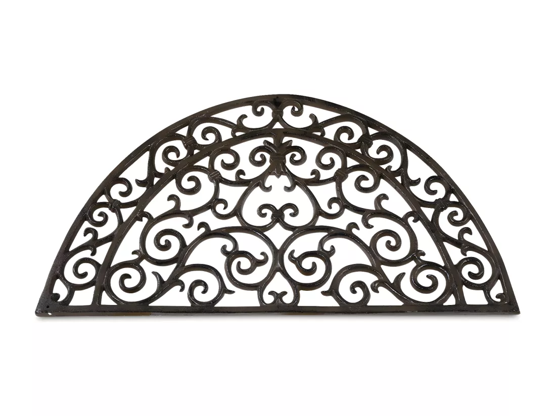 Paillasson demi-lune fonte Fonte Marron - Décoration d'Autrefois