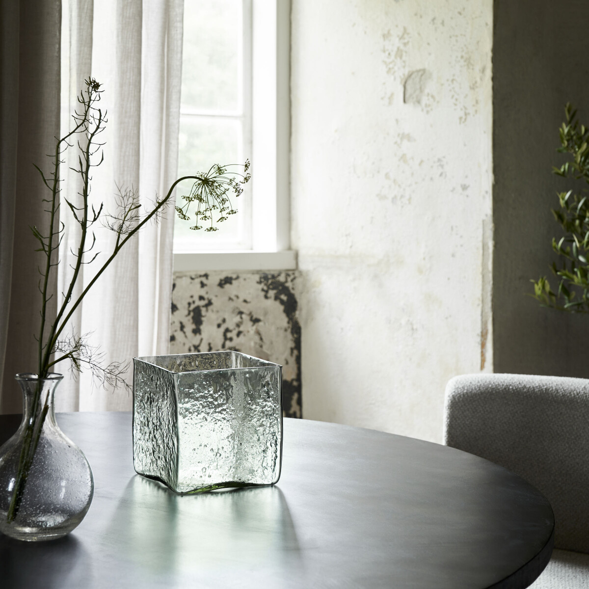 House Doctor - Vase - Square - Glas - Lyseblå - 18 CM