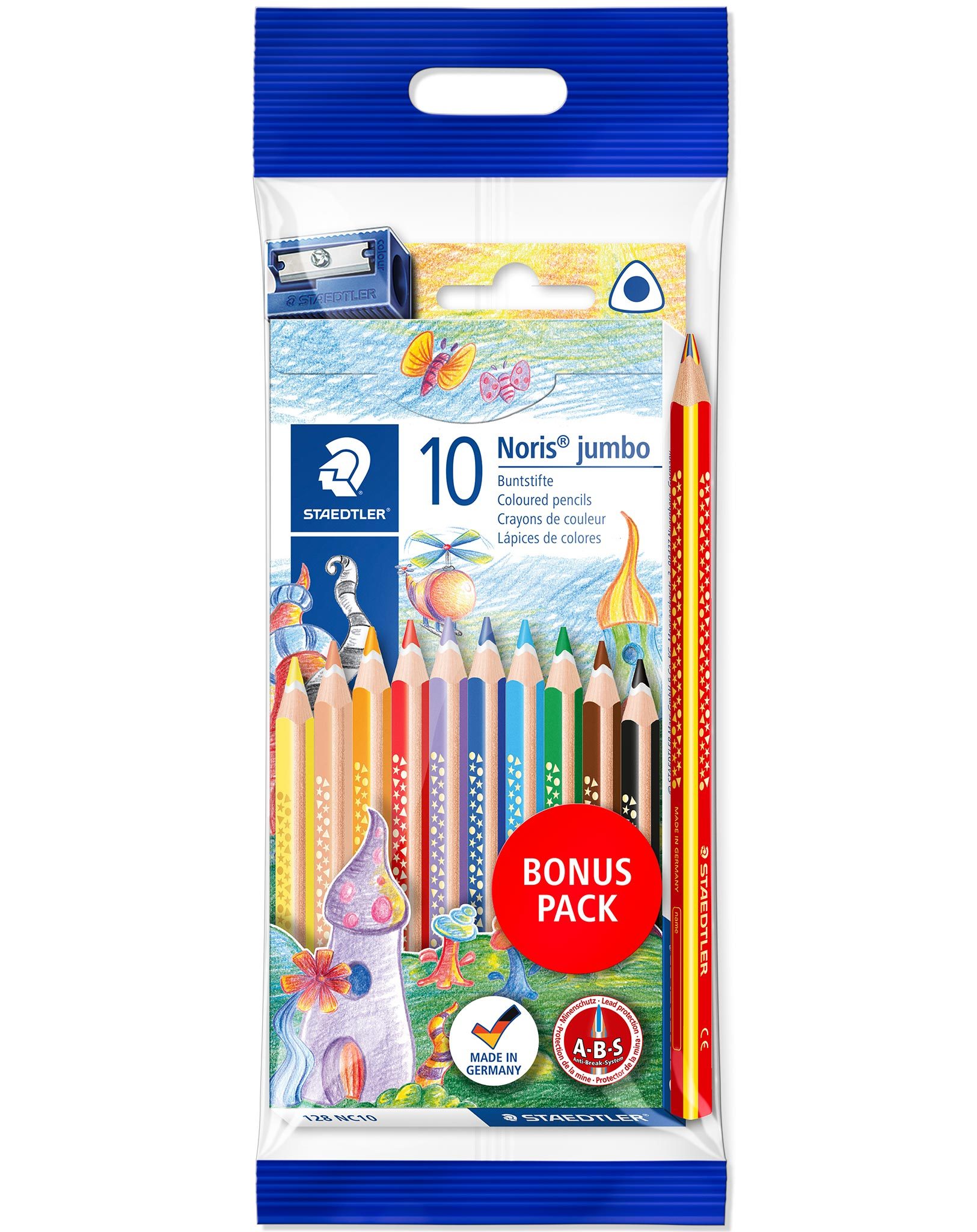 61 SET8 Farbstifte Noris® jumbo mit Spitzer