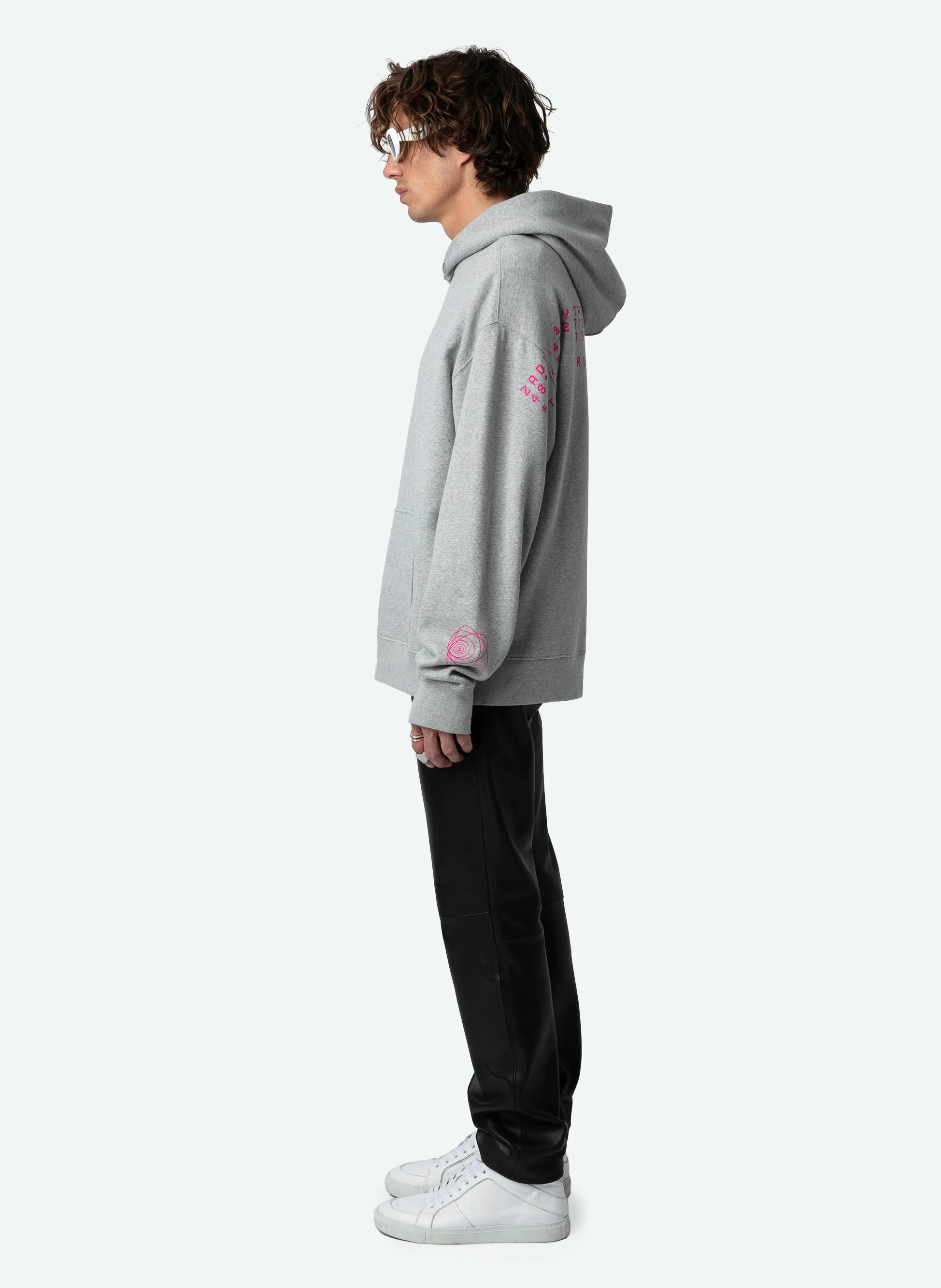 NILS - Sweatshirt ample à capuche en coton bio | Gris