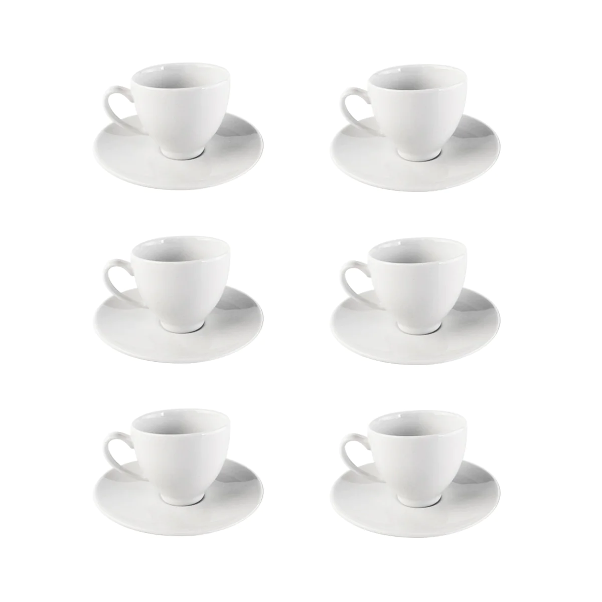 Sven Blanc - Tasse et soucoupe café 10 cl (lot de 6) Médard de Noblat