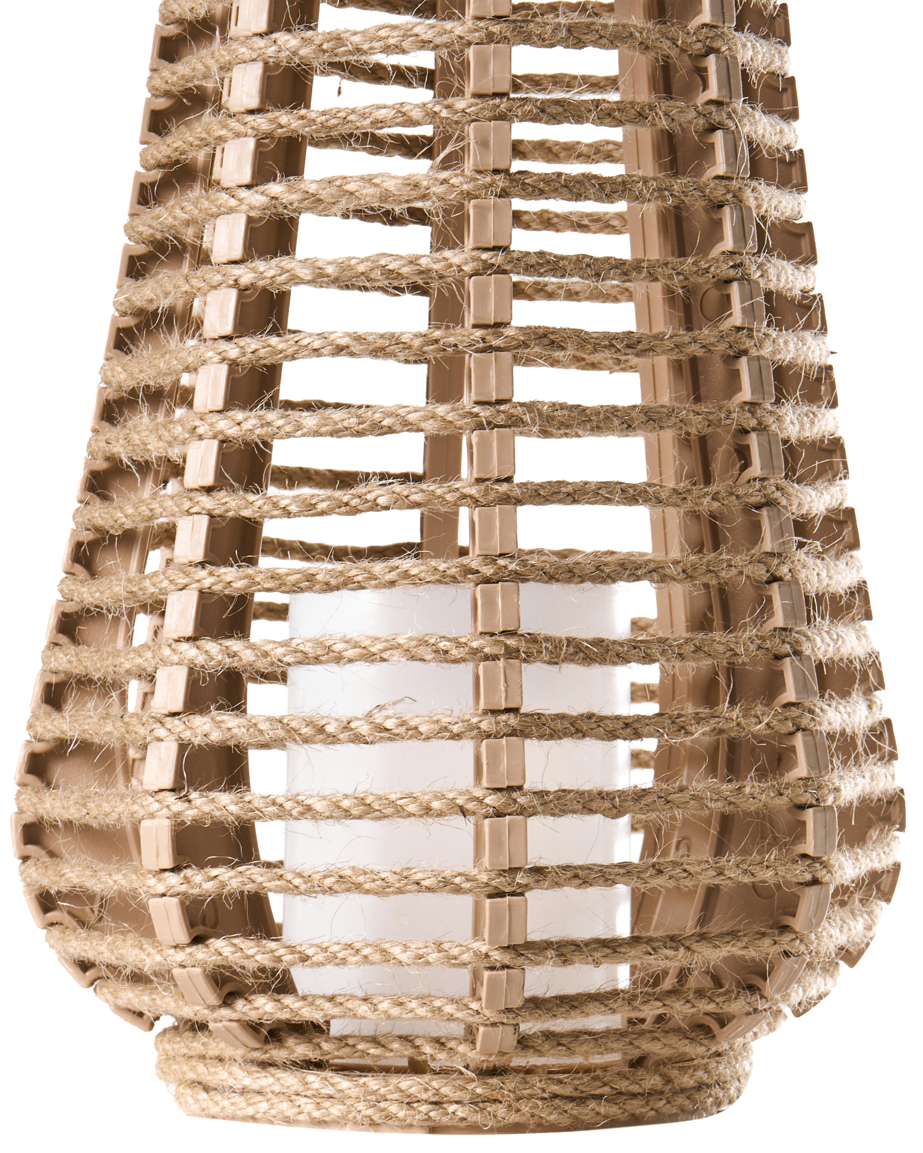 Set van 2 lantaarns op zonne-energie GWAYI 34 cm Natuurlijk
