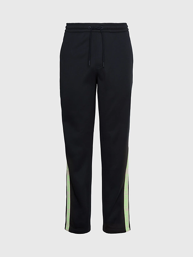 Calça de moletom com fita de logo e modelagem relaxada