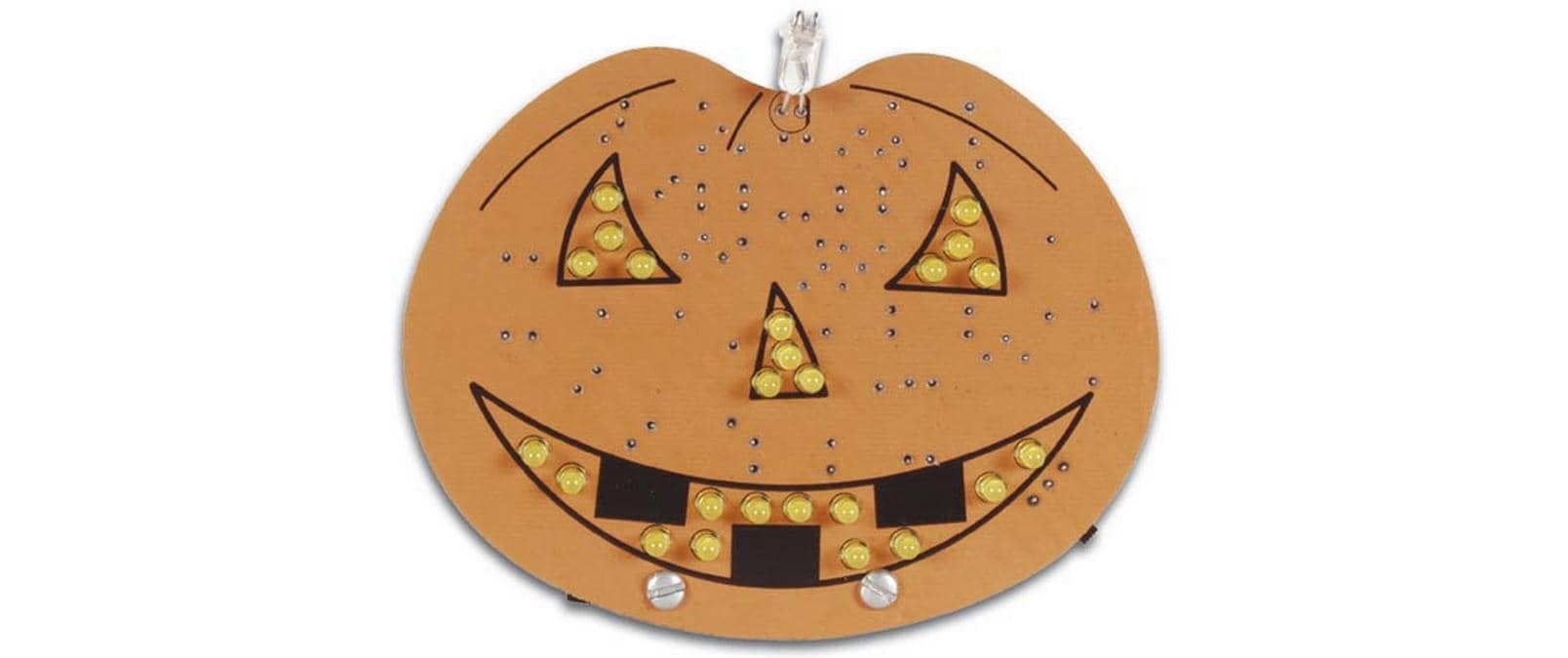 Bausatz Halloween Kürbis mit Ein / Aus SchalterElektronikbausatz