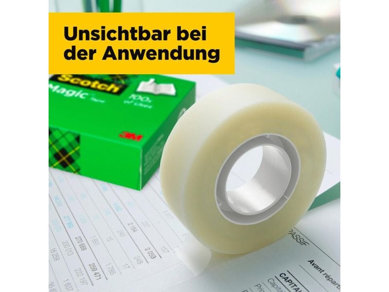 Scotch Klebeband 19 mm x 33 m, 6 Rollen Transparente Kleberollen