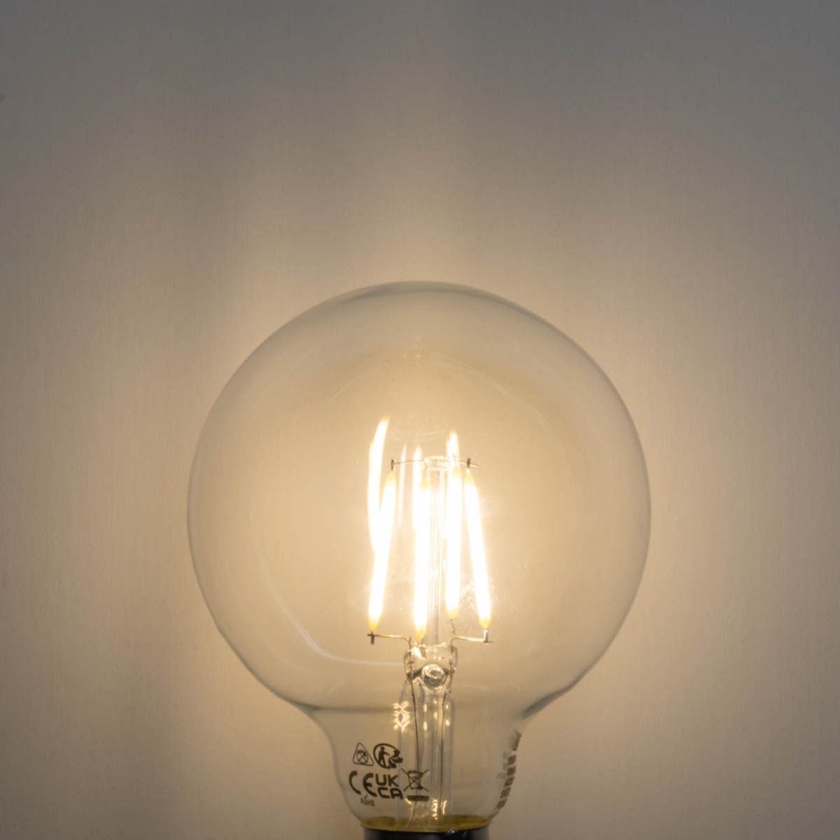Set van 5 E27 3-staps dimbaar LED lamp G95 4W 450 lm 3000K
