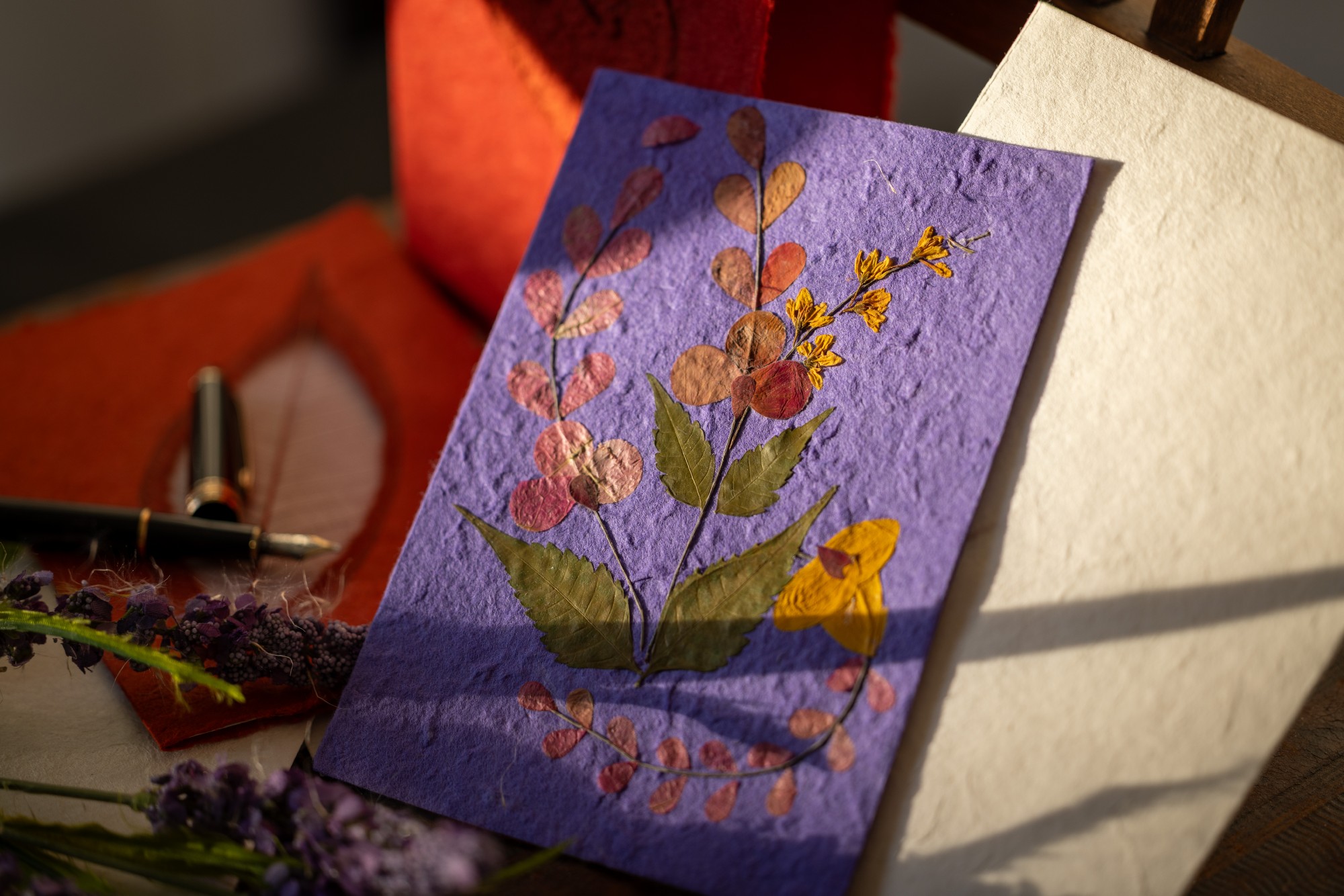 Grußkarte 'Blume', lila, T 17,5 cm, B 12 cm günstig bestellen
