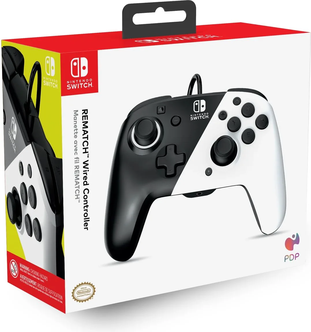 PDP Rematch Noir et Blanc Manettes de jeu