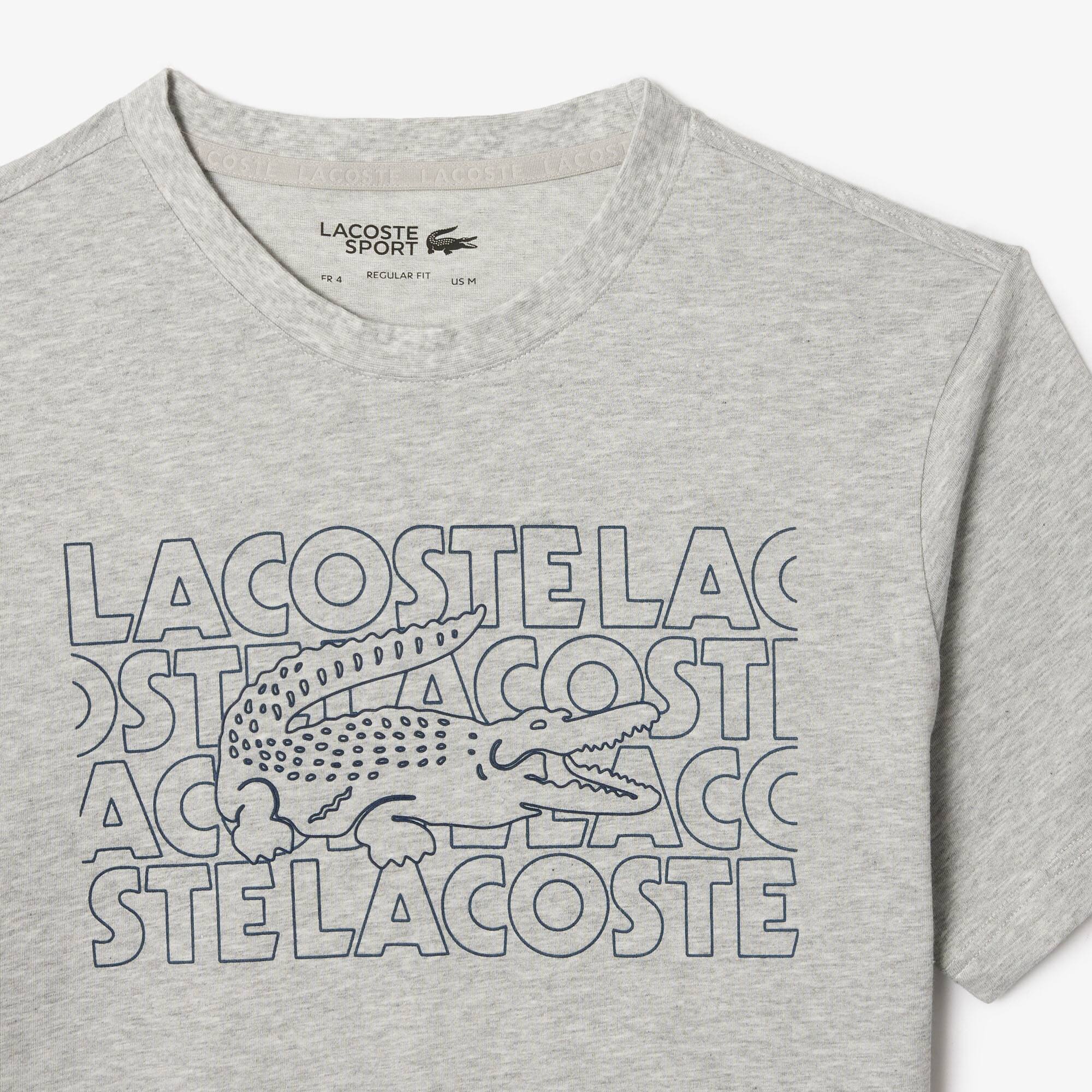 Ultra-Dry Sport-T-Shirt mit Aufdruck T-Shirts - Grau - Lacoste - Herren