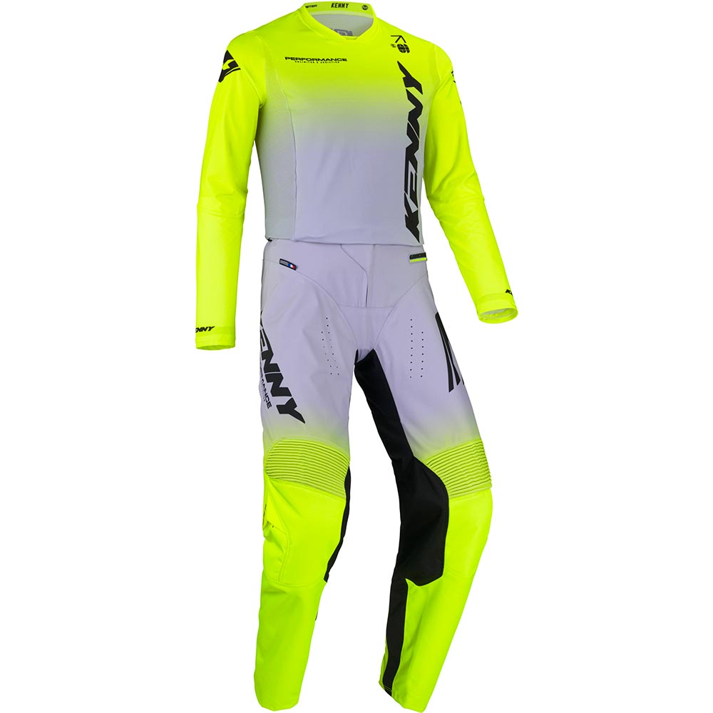 Kenny - Maillot Performance Gradient Gris / Jaune fluo / Noir