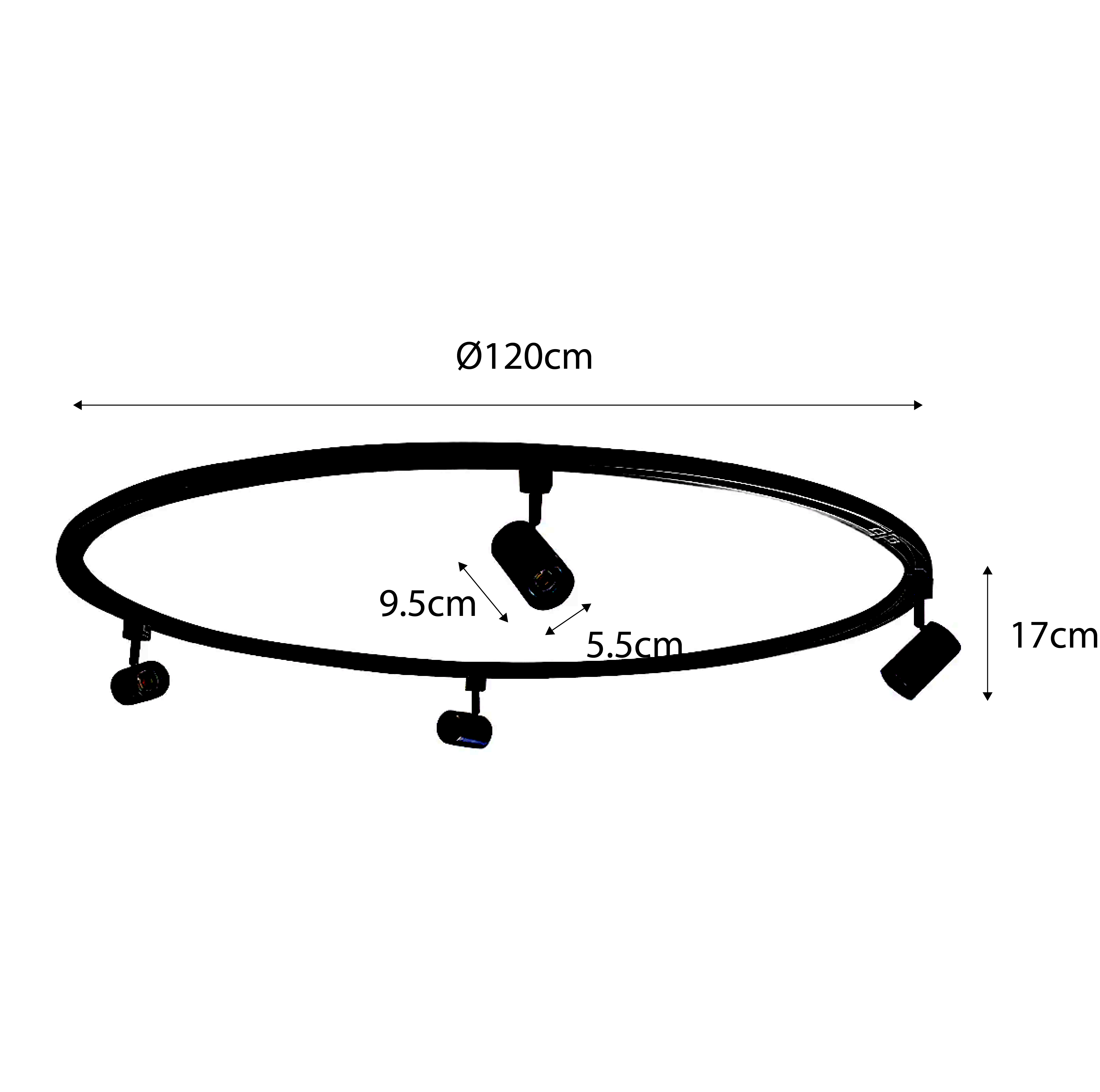 Modern railsysteem met 4 spots wit 1-fase rond - Iconic Jeana
