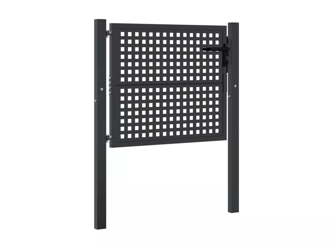 Portail de jardin anthracite 105x125 cm acier
