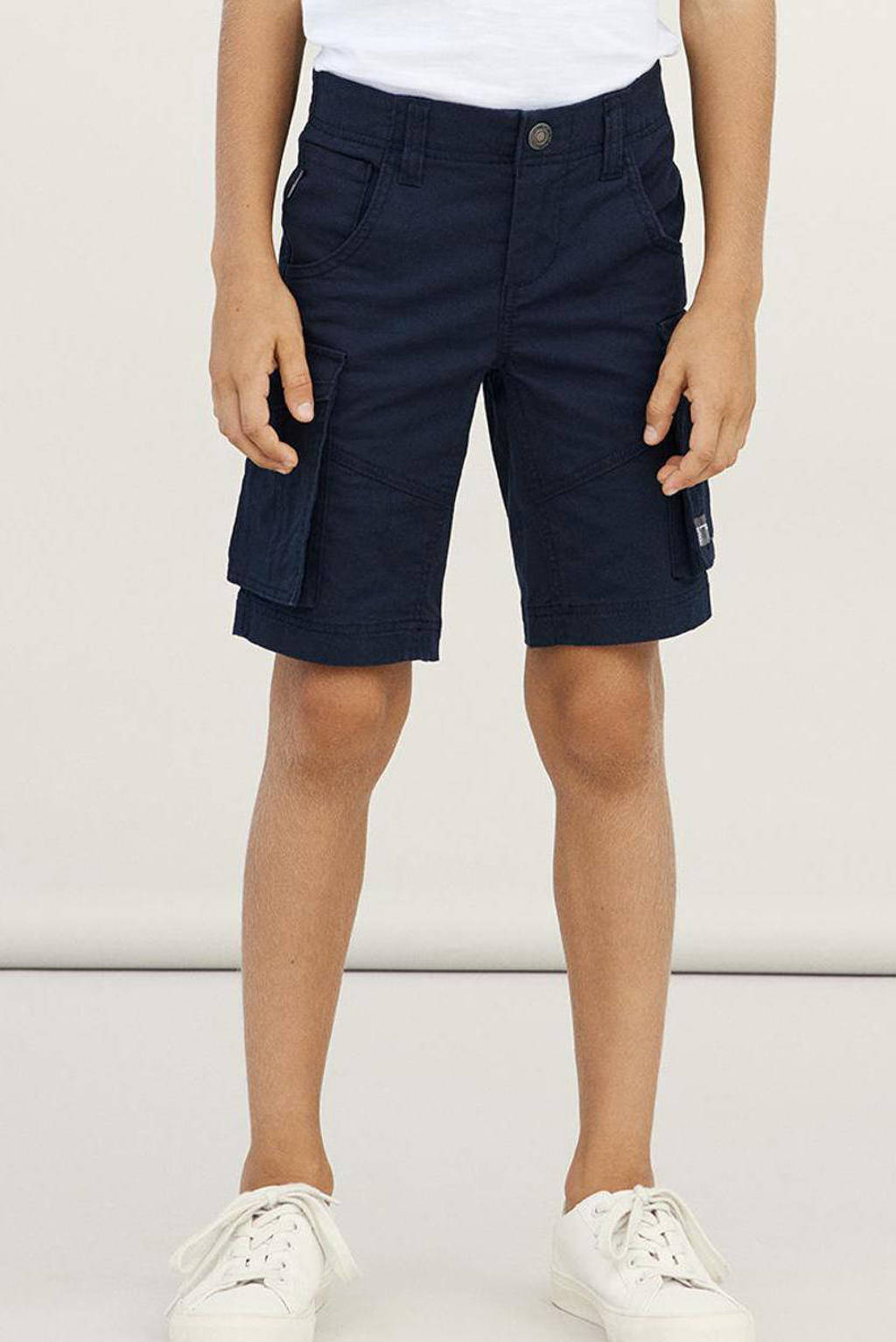 NAME IT regular fit cargo bermuda NKMRYAN donkerblauw