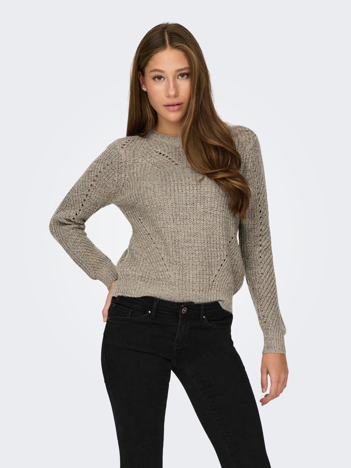 JDYMEGAN Strickpullover Cement
